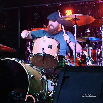 Kyle Wrightman playing drums