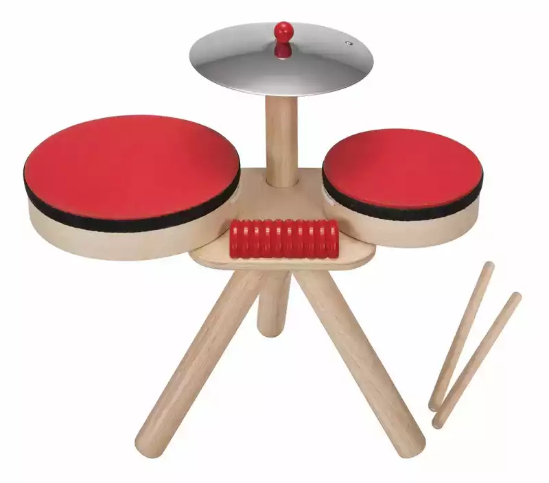 Musical Band drum set from PlanToys for toddlers
